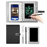 Cuaderno de dibujo digital 2 en 1 inteligente con bolígrafo de sincronización, reutilizable para tomar notas y trabajos creativos