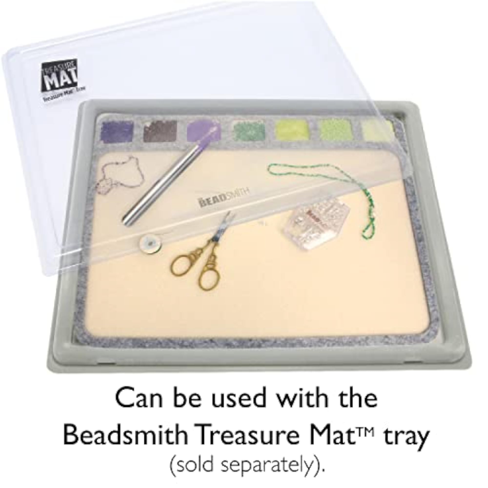 Seed Bead Treasure Mat for Craft Projects