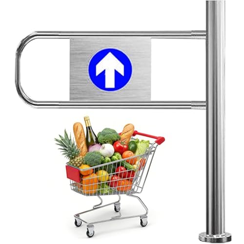 Automatic Closing Metal Swing Gate for markets & Warehouses 60x100cm Safety Entrance Gate Universal Design Libraries Shopping Malls