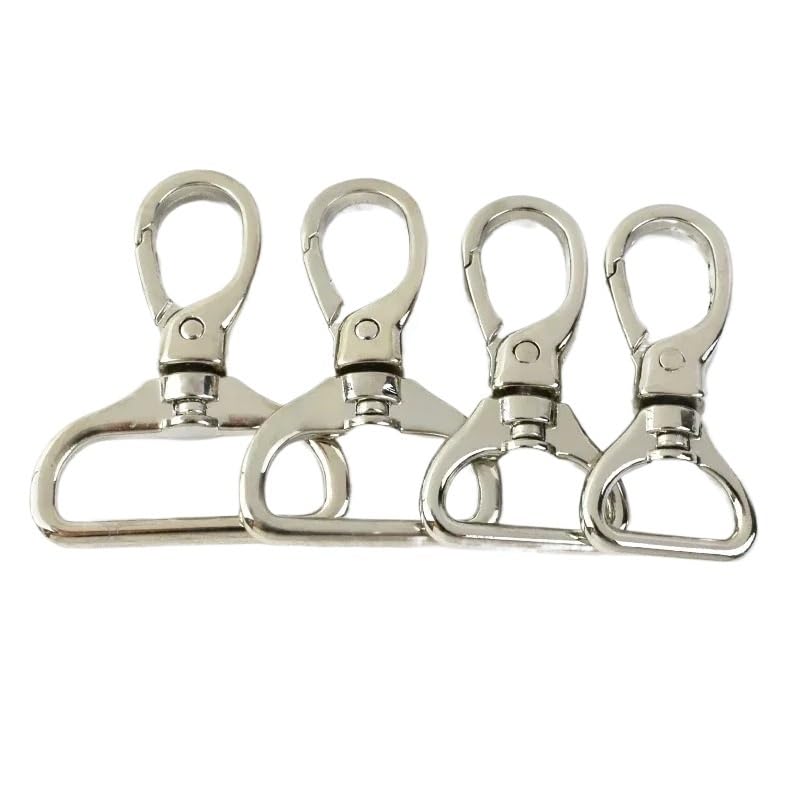 Ganchos De Metal Giratorio 5/10/20Pcs 15/20/26/32mm Metal Bag Belt Buckles Swivel Lobster Clasp Buckle Carabiner Snap Hook Keychain(Silver,26mm-20Pcs)