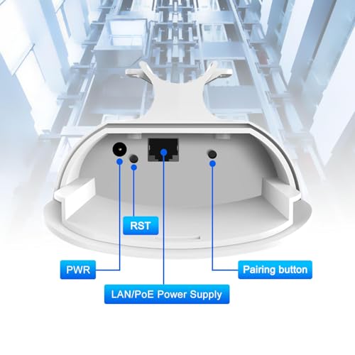 Wireless Bridge,2.4G 150Mbps Point to Point Wireless Bridge,Long Range Up to 1600 ft. ,24V PoE Power,IP65 Waterproof, 2-Pack