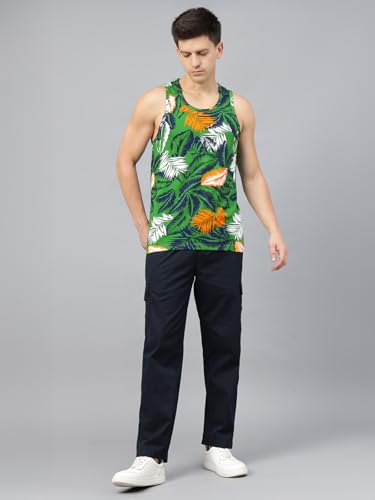Image of Veirdo Pure Cotton Scoop Neck Regular Fit Printed Sleeveless Vest for Men & Boys (Available in Various Patterns)