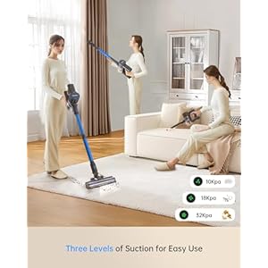 FABULETTA Cordless Vacuum Cleaner for Home, 400W Lightweight Vacuum Cleaner with MAX 47Min Detachable Battery, Brushless Motor, 6 in 1 Stick Vacuum for Hardwood Floors and Carpet Pet Hair Car(Blue) FABULETTA Cordless Vacuum Cleaner for Home 400W Lightweight Vacuum Cleaner with MAX 47Min Detachable Battery Brushless Motor 6 in 1 Stick Vacuum for Hardwood Floors and Carpet Pet Hair CarBlue