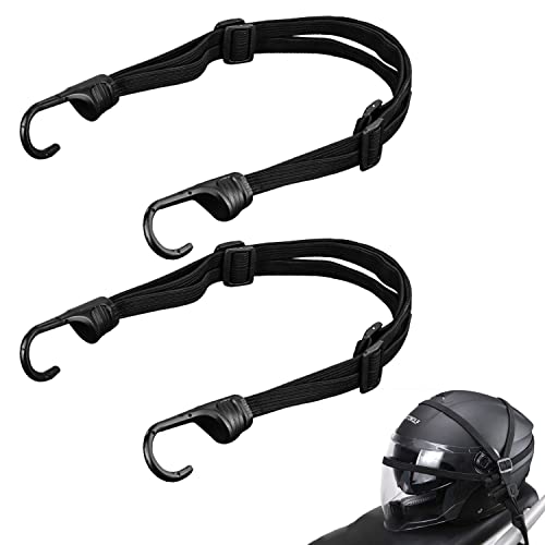 ZENVALY 2 Stücke Gepäckspanner, Spanngurte Expander mit Haken, Gepäckträger Fahrrad Spanngurt, Spanngurte Motorrad Gepäck, Gepäckspanner Kurz mit 4 Schiebeschnallen, Schwarz
