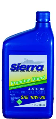Boating Accessories SIE 94202 New 4-Stroke Marine Outboard Engine Oil 10W-30 Sierra 18-9420-2 Grade 10W30 Quart cover