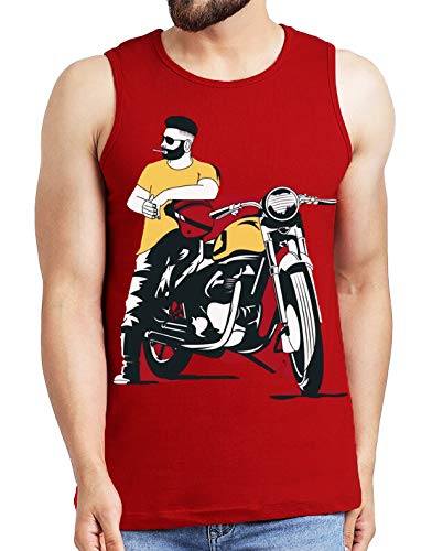 Image of LEOTUDE Men's Regular Fit Cotton Blend Sleeveless T-Shirt