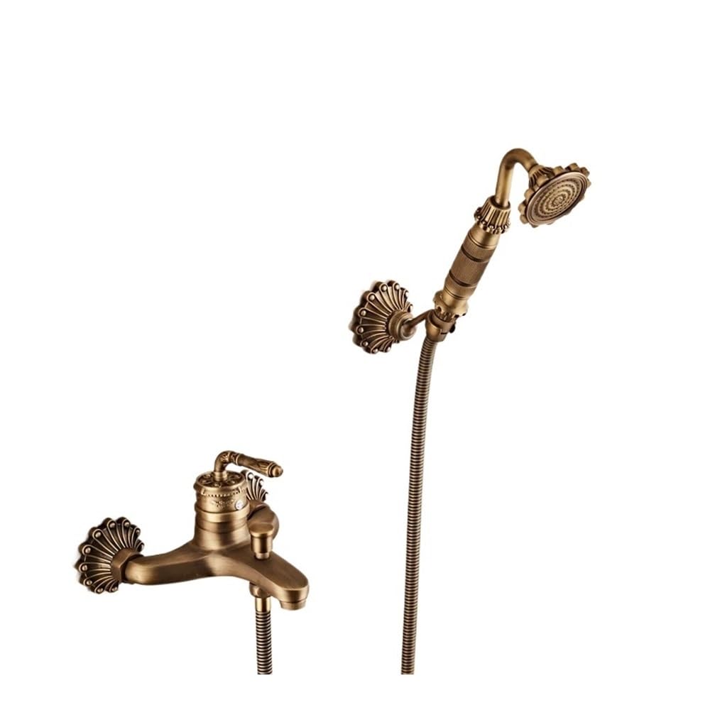 Bathroom Shower Faucet Copper Brass Shower Set with Hand Shower Bathtub Crane XT332