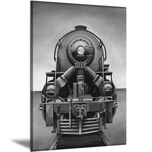 Canvas Wall Art Vintage Train Framed Oil Paintings On Canvas Wall Art Abstract Art Canvas Paintings Print Pictures Wall Decor For Bedroom Living Room Home Decoration 08X12Inch #TOP8
