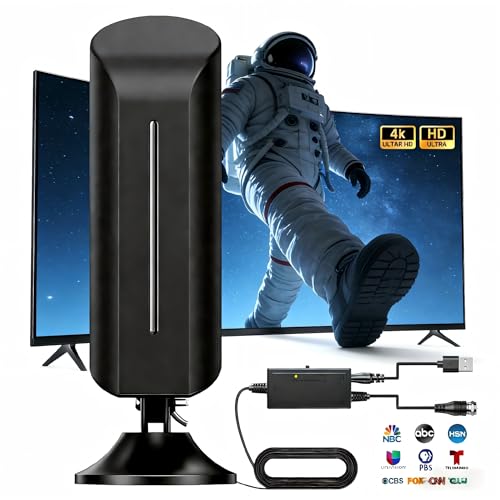 2026 TV Antenna Indoor Antenna for Smart TV for Long Range Reception and All Smart TVs HD Digital Antenna with Amplifier Signal Booster for Local Channels Supports 4K 1080p