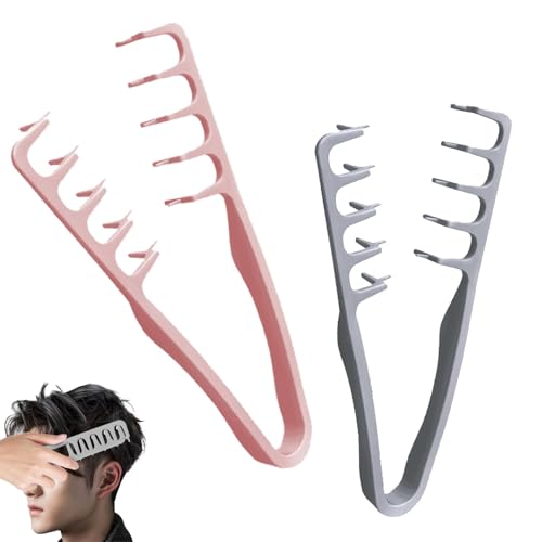 2Pcs Volumizing Wide-Tooth Texture Hair Combs
