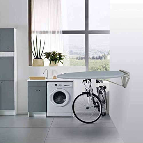 Ironing Board Foldable 90 Degrees Down Flaps Space Saving , Ironing Board Wall Mounted Board Household Professional Fold Down Iron Board with Heat Resistant Cover Space Saving design for Home Hotel Fo - Image 5