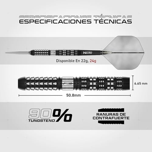 Dardos de tungsteno al 90% profesional Red Dragon de 24g con puntas Switch Points 6