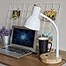 PINSOON LED Desk Lamp with Flexible Goose-Neck 2 Bulb Energy Saving for Bedside Table, Bedroom Study, and Office