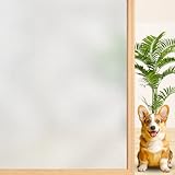 Bloss Etched Privacy Window Film Frosted Glass Static Cling Non Adhesive Window Frost Film for Home Office, 35.4 inch x 78.7 inch