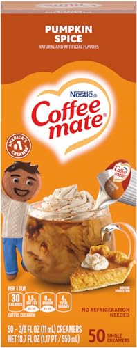 Nestle,Pumpkin Spice, Coffee-mate Liquid Coffee Creamer Single Serving Tubs - Seasonal Flavor...