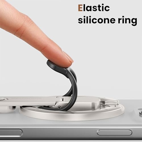 Image of KRLZ Phone Grip Stand, 3-in-1 Magnetic Finger Ring Holder with Double-Sided Magnet, Fidget Toy Design, Magnetic Phone Stand for iPhone 16 /15 /14 /13 /12 Series