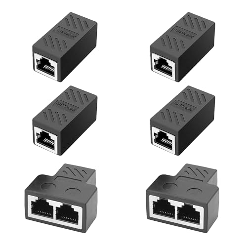 Coupleur Ethernet RJ45 et répartiteur HOWAWU 1 à 2 pour rallonge de câble réseau LAN Cat6 Cat7