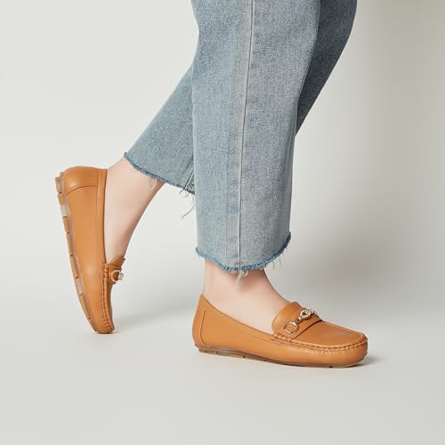 Image of Women's Business Loafers Work Casual Flats Shoes Lightweight Penny PU Leather Slip On Walking Shoes