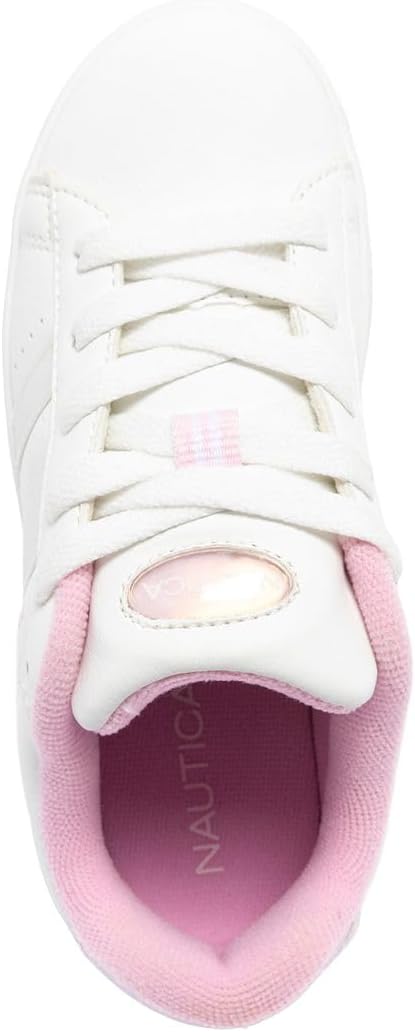 Nautica Boys Girls Casual Fashion Shoes – Comfortable Soccer Classic Walking Tennis Sneakers for Kids – Breathable, Lightweight & Flexible (Lace Up/Bungee)