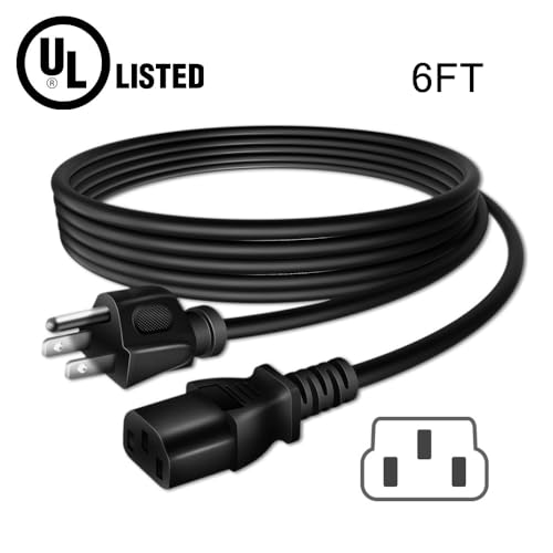 Cable de alimentación AC UL de 6FT para máquina de humo Rockville miniatura 3