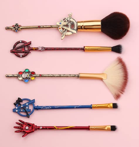 Miniatura 5 de JORCEDI Juego de brochas de maquillaje de cara de película clásica, juego de brochas de maquillaje cosmético en polvo, kit de sombras de ojos para