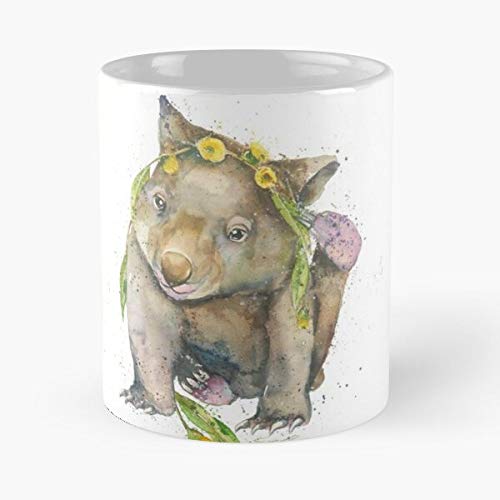 Kids Flowers Native Wombat Eucalyptus Nursery Baby Australian Best 11 Ounce Ceramic Coffee Mug