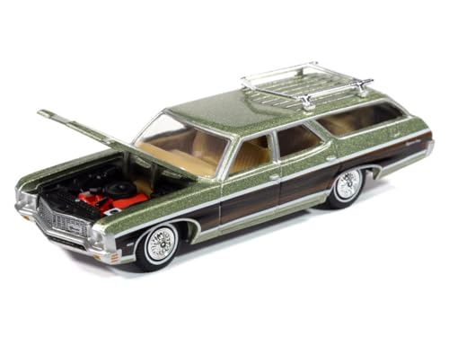Auto World 64452 Muscle Wagons 1:64 1970 Car Kingswood Verde miniatura 4