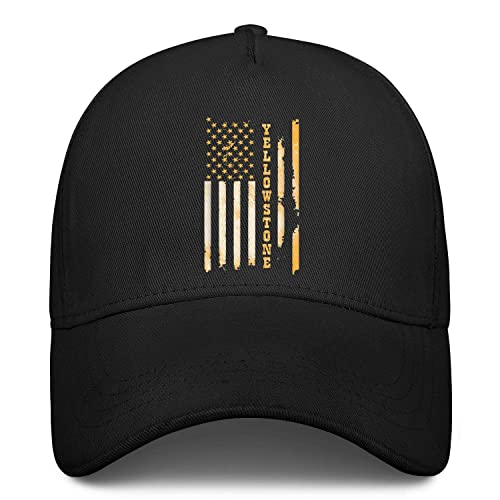 SXDCFRS Yellowstone Men's Adjustable Hat Black