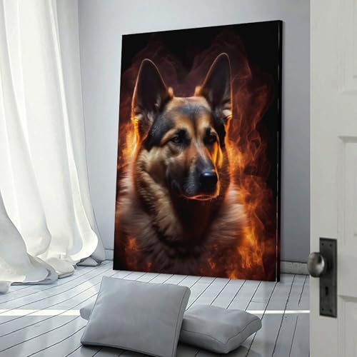 Toile Berger Allemand salon image murale déco maison 30x45