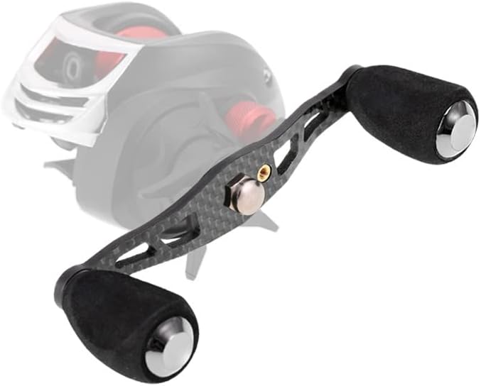 Lixada Carbon Fishing Reel Handle Carbon Baitcasting Trolling Reel Handle Left Right Ultralight Reels Handle Reels Crank