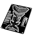 NShield Motorcycle Tank Pad Gas Tank Protector, 3D Motorcycle Tank Sticker Protector Decal Gas Oil Fuel Tank Pad Protector for Suzuki Kawasaki Honda Yamaha Ducati BMW - Forged Composite Carbon Fiber