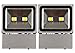 Produktbild ALPHA DIMA 2pcs 100W LED Fluter Strahler Scheinwerfer Spotlight Wasserdicht Außenbereich Grau Aluminium IP65 Warmweiß 2800-3200K Garten Lampe