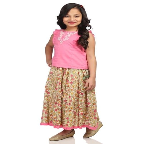 Image of Biba Girls Straight Fit Salwar Suit Set (KW2674 Multicolor 13)