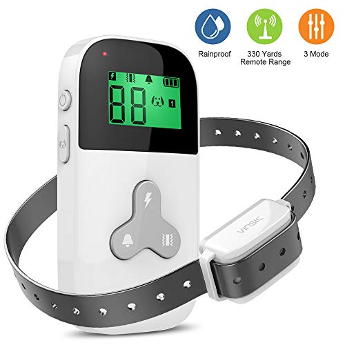 VINSIC Dog Training Collar Rechargeable Shock Collar for Dogs with