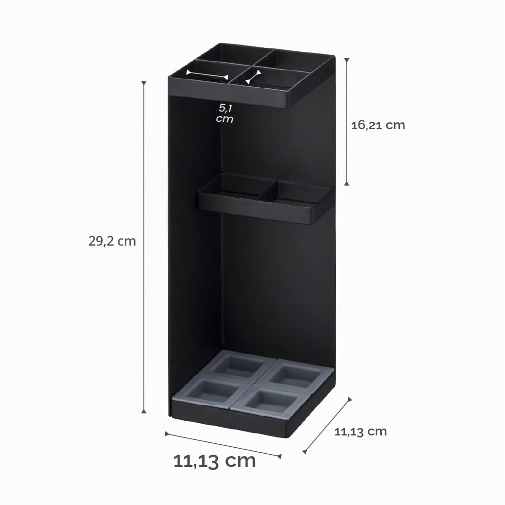 YAMAZAKI 6719 SMART Umbrella Stand, Black, Steel/Polypropylene, 11 x 11 x 30 cm