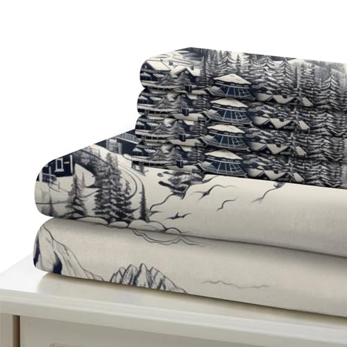 Funda nórdica microfibra suave con estampado digital de Navidad 3D y dos fundas almohada 7