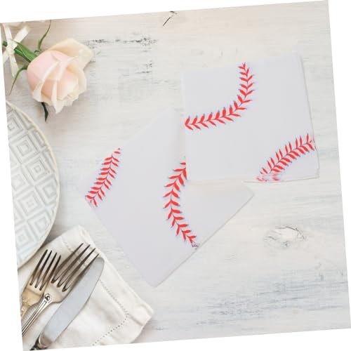 Abaodam 40 Peças De Guardanapo De Beisebol Decorações De Festas Esportivas Peça Central De Mesa De F