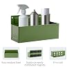 Rechabite Magnetic Aerosol Spray Can Holder, Magnet Toolbox Bottle Holder, Tool Box Storage Rack for Garage and Home, Craft Workspace, Mechanic Paint Bottle Can Organizer, Green, 3"x8.3" #2