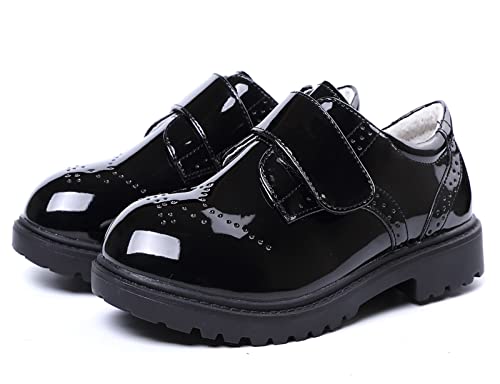 Dadawen Boy's Girl's Classic School Uniform Comfort Oxford Dress Shoes Loafer Flats (Toddler/Little Kid/Big Kid) Black Us Size 9.5 M Toddler #TOP7
