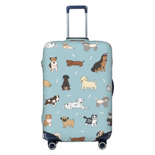 Travel Luggage Cover - Dog Pets Washable Suitcase Covers Protector Fits 18-32 Inch Luggage