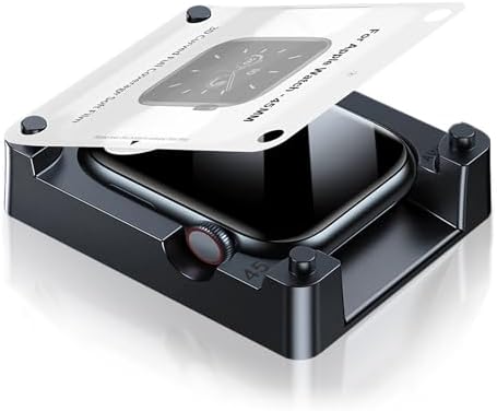 Uluck 8 Stück Schutzfolie Kompatibel mit Apple Watch SE 3 /SE2 /SE/Series 6/5/ 4 44mm, mit Auto-Ausrichtungskit, Einfache Installation,Selbstheilungsfähigkeit, Blasenfreie, Wasserd