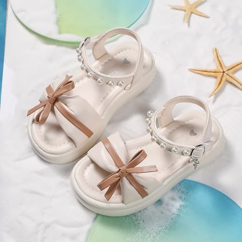 IWIHMIV Girls Platform Sandals Kids Toddler Sandals Girls Sandal Comfort Thick Sole Slip On with Adjustable Back Strap3