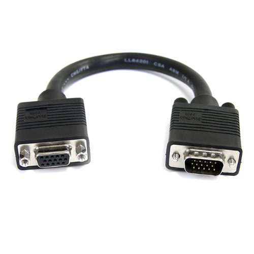 StarTech.com VGAEXTAA6IN 6-Inch Coax High Resolution VGA Port Saver Cable - HD15 M/F