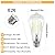 ORALUCE LED Edison Light Bulb 60 Watt Equivalent E26,Vintage Light Bulbs 6W 5000K Daylight White 700 Lumen, ST64 / ST21 Antique LED Filament for Ceiling Light Fixture, Non-dimmable, 6 Pack