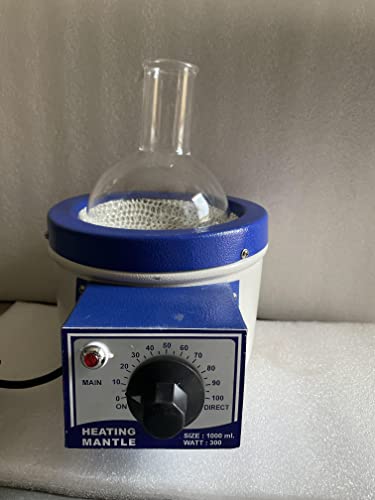 RAWAL'S Round Bottom Flask 1000ML with Heating Mantle (1000m...