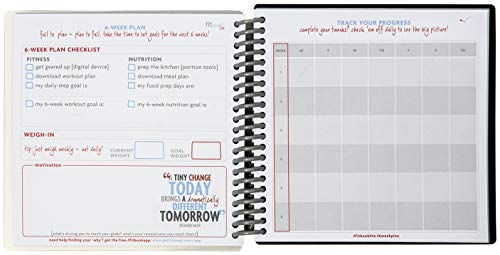 Fitlosophy Fitbook Lite 6-Week Weight-Loss Journal 5.5 inches