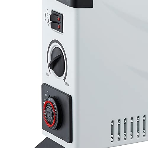Igenix IG5250 Portable Electric Low Energy Convector Heater with Adjustable Thermostat and 24 Hour Timer, Freestanding, Ideal for Home or Office, 2000 W, White - Image 4