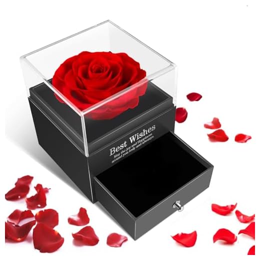 Rosa Eterna, Caixa Rosa Eterna, Caixa de Presente de Joias Flor de Rosa, Presente Mulher, Presente Feminino,Presente para Mãe, Dia dos Namorados Presentes Feminino, Rosa Imortal