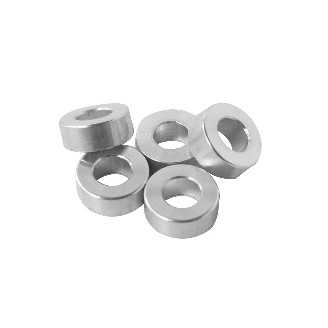 Aluminum Spacer 5/8" OD x 5/16" ID x Choose Your Length, Round Spacer Unthreaded Standoff Bushing Plain Finish, Fits Screws Bolts 5/16" or M8 by Metal Spacers Online (1/4" Length, 100 Pack)