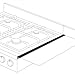 Stovetop Extender SE24BLA Oven Gap Guard (Pack of 2)